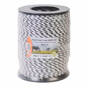 Elrep Royal Pro+ 5 mm 300 m svart/vit