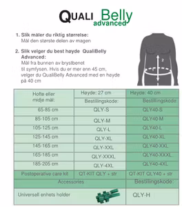 QualiBelly Advanced - Postoperativt Brokkbelte