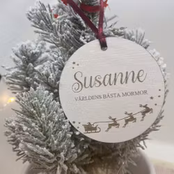 Juldekoration med namn- Världens bästa!