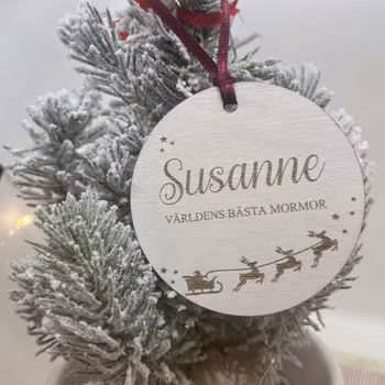Juldekoration med namn- Världens bästa!