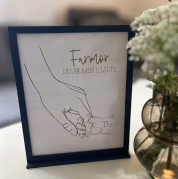 Tavla till farmor- Du är min hjälte