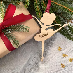Juldekoration ballerina- med namn