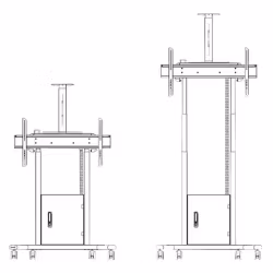 Multibrackets  M Motorized Floorstand Flip 2 With Shelf - WM55R/WM65R