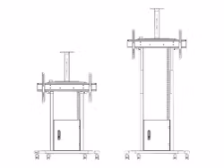 Multibrackets  M Motorized Floorstand Flip 2 With Shelf - WM55R/WM65R