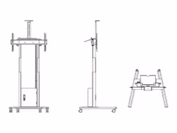 Multibrackets  M Motorized Floorstand Flip 2 With Shelf - WM55R/WM65R