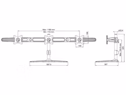 Multibrackets  M VESA Desktopmount Triple Arm