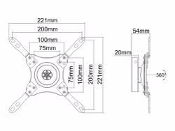 Multibrackets  VESA Wallmount 360 15-40"