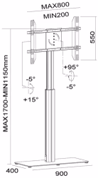 Multibrackets  M Motorized Display Stand Floorbase