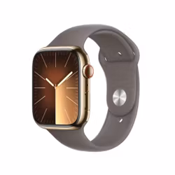 Apple Watch Series 9 GPS + Cellular 41mm Rostfri stålboett Sportband S/M