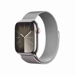 Apple Watch Series 9 GPS + Cellular 41mm Rostfri stålboett med Milaneselänk