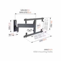 Vogels COMFORT Full Motion TV+ OLED väggfäste TVM3665
