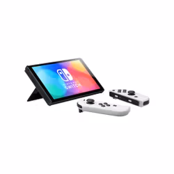 Nintendo Switch OLED gamingkonsol med vita Joy-Con-kontroller