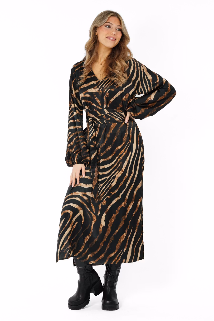 CAPRI COLLECTION - Milani Dress Black/Espresse/Gold