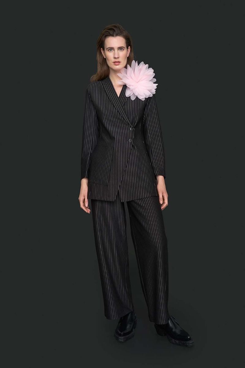 BITTE KAI RAND - Pinstripe jersey vida byxor