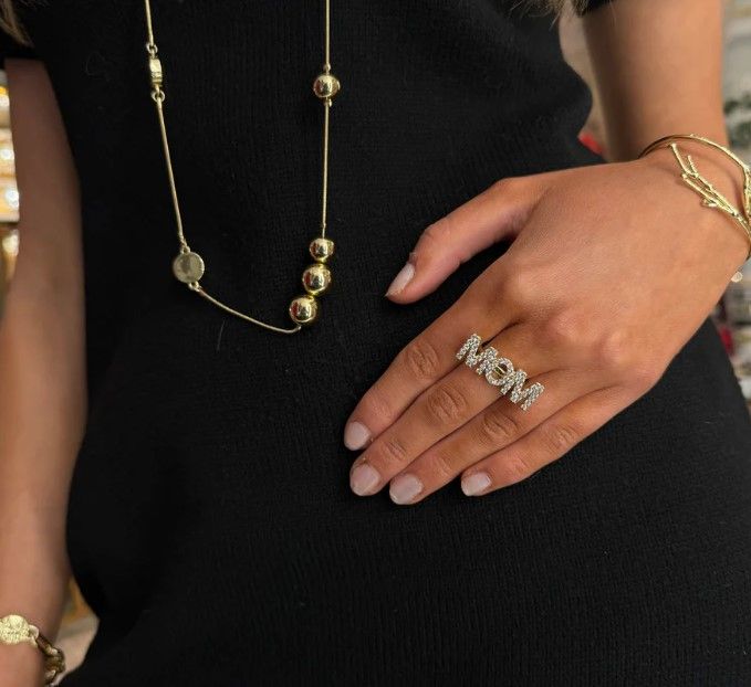 STATEMENT SPARKLE RING MOM