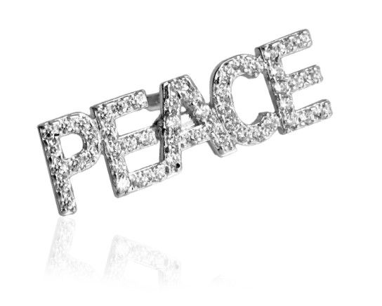 STATEMENT SPARKLE RING PEACE
