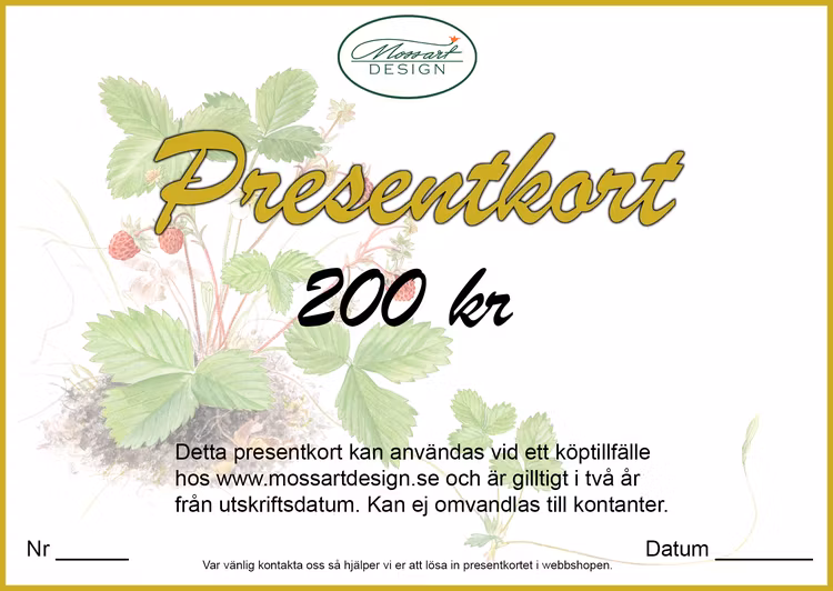 Presentkort, klicka för flera belopp