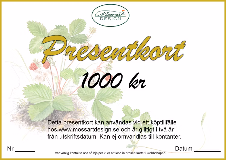 Presentkort, klicka för flera belopp