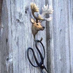Hand-carved hook - Red deer