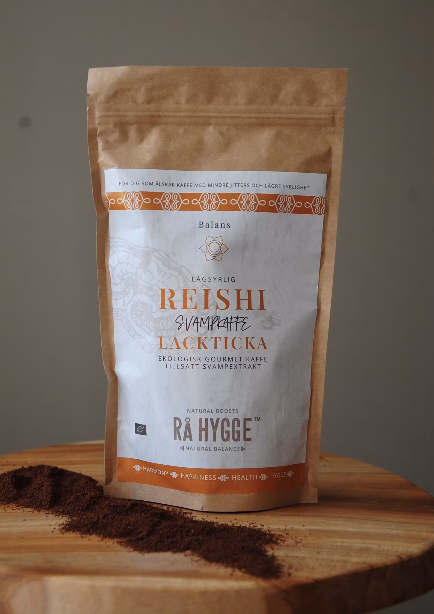 Reishi svampkaffe - Ett mellanrostat arabicakaffe med reishisvamp.