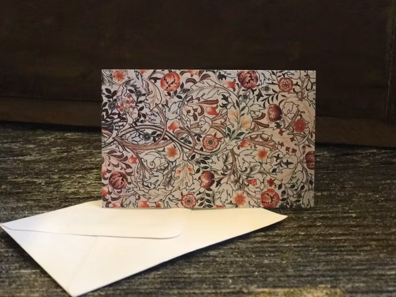 Paketkort med kuvert William Morris blommor