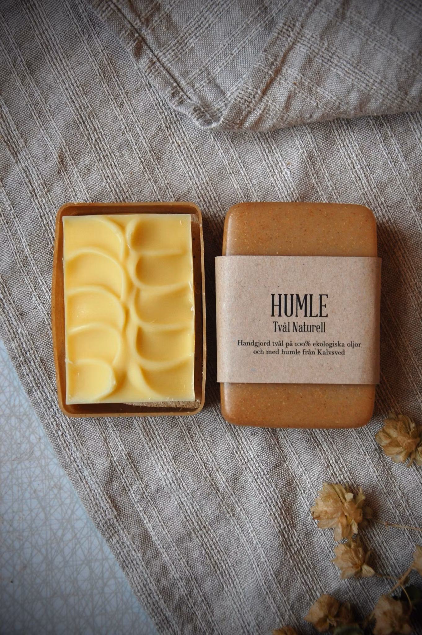 Bärbar HUMLE, tvål+ask - Naturell