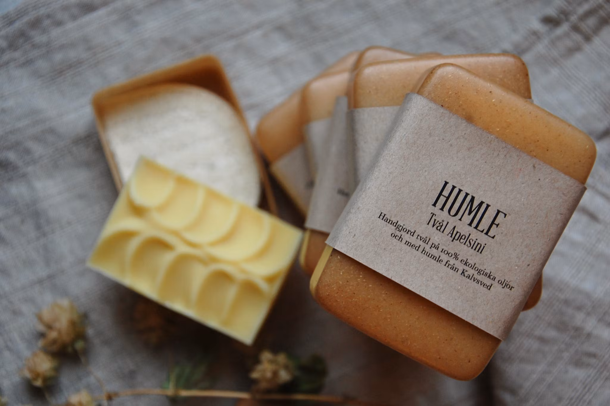 Bärbar HUMLE, tvål+ask- Apelsini