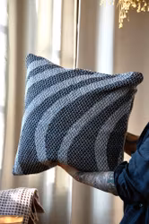 Kuddfodral vit/svart