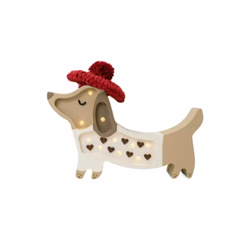 Little Lights, Nattlampe til barnerommet, Dachs mini, chocolate heart