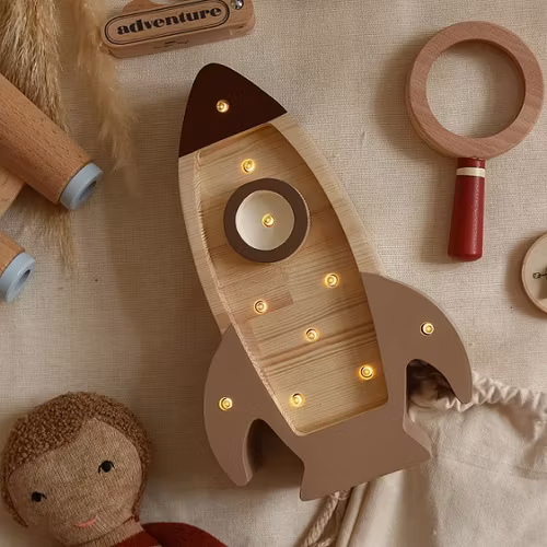 Little Lights, Nattlampe til barnerommet, Romrakett mini Cappuccino