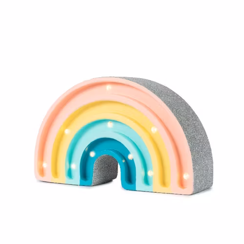 Little Lights, Nattlampe til barnerommet, Regnbue MINI pastell glitter