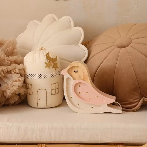 Little Lights, Nattlampe til barnerommet, Liten fugl strawberry cream