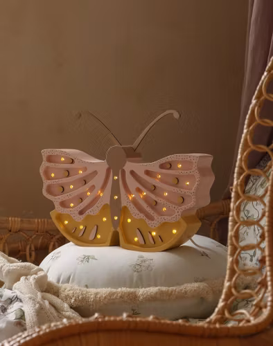 Little Lights, Nattlampe til barnerommet, Sommerfugl Honey rose
