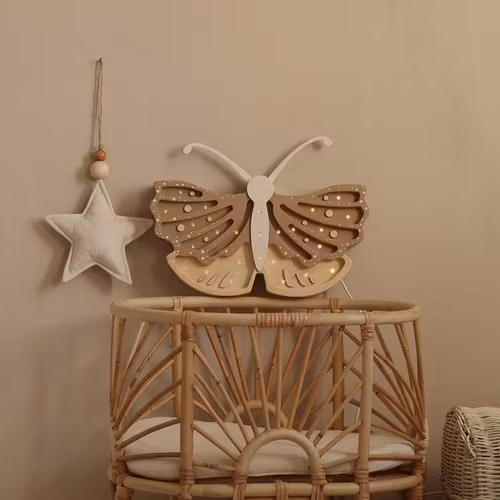 Little Lights, Nattlampe til barnerommet, Sommerfugl Coffee Cream