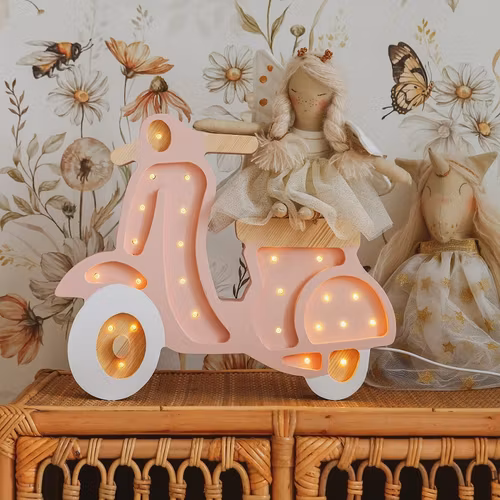 Little Lights, Nattlampe til barnerommet, Moped rosa