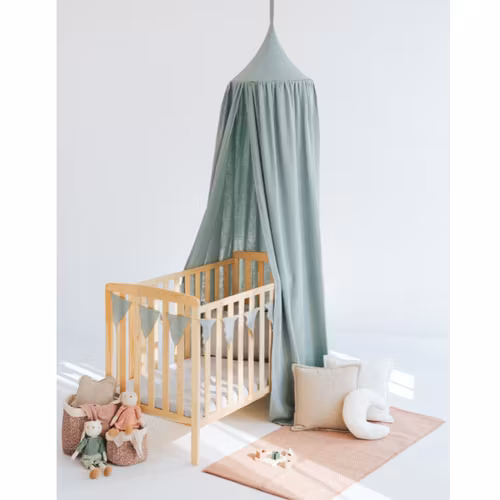 Babylove, Eucalyptus sengehimmel i bomullsmusselin med lyslenke
