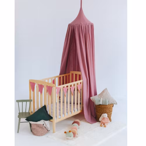 Babylove, Plum sengehimmel i bomullsmusselin med lyslenke