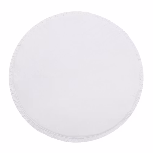 Babylove, rund lekematte med volanger 120 cm, hvit