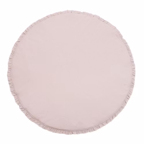 Babylove, rund lekematte med volanger 120 cm, natur