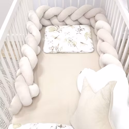 Babylove, sengekant flettet, beige