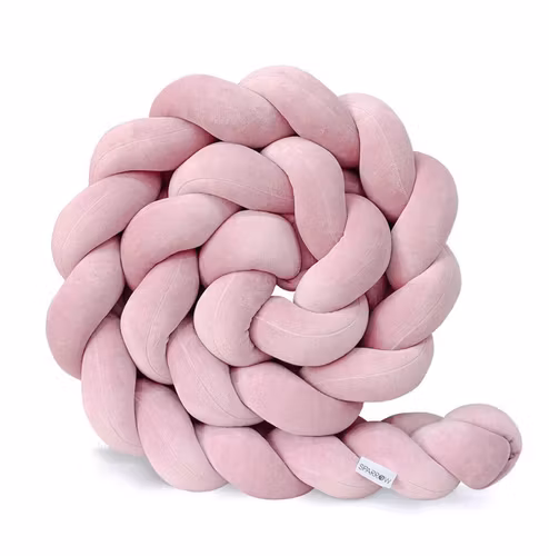 Sengekant flettet, Dusty Pink