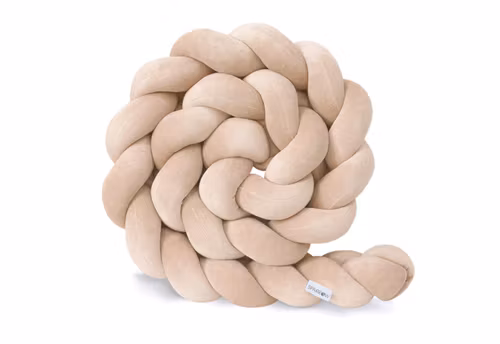 Sengekant flettet, Beige