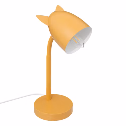 Bordlampe med ører til barnerommet, gul oker