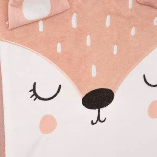 Oppbevaringskurv fløyel rosa teddy