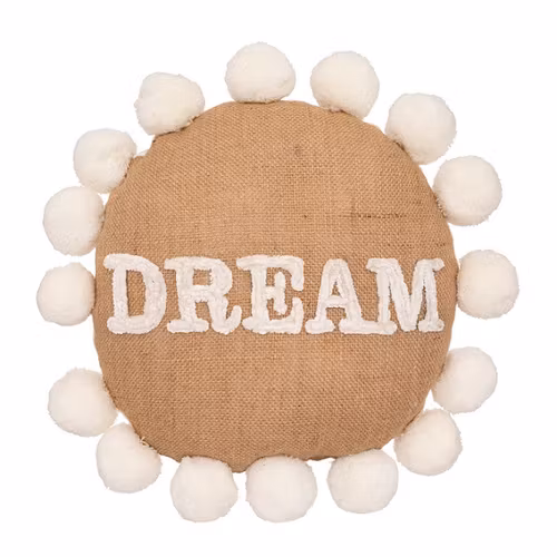 Rund pute med pompom, Dream