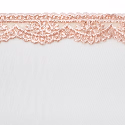 Bordlampe med pompom til barnerommet, hvit/rosa