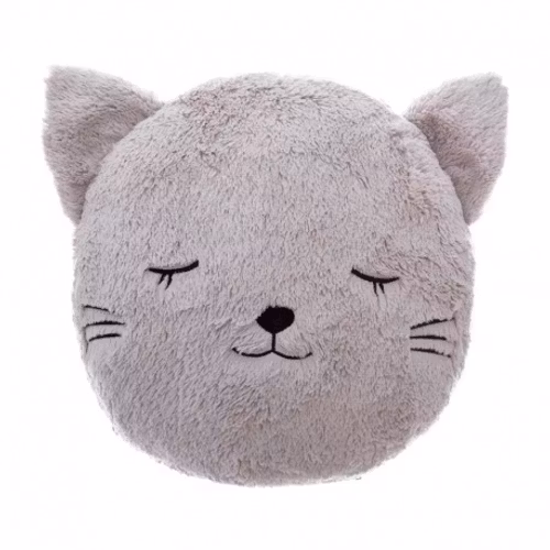 Grå pute, katt