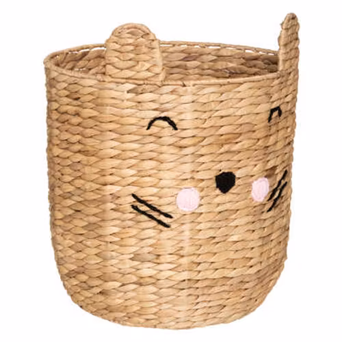 Oppbevaringskurv med ører, katt