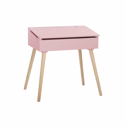Skrivebord med oppbevaring, rosa