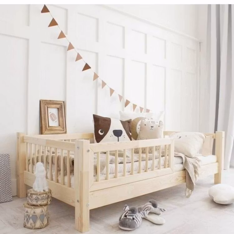 Barneseng Alex 80x160 cm med sengegrind